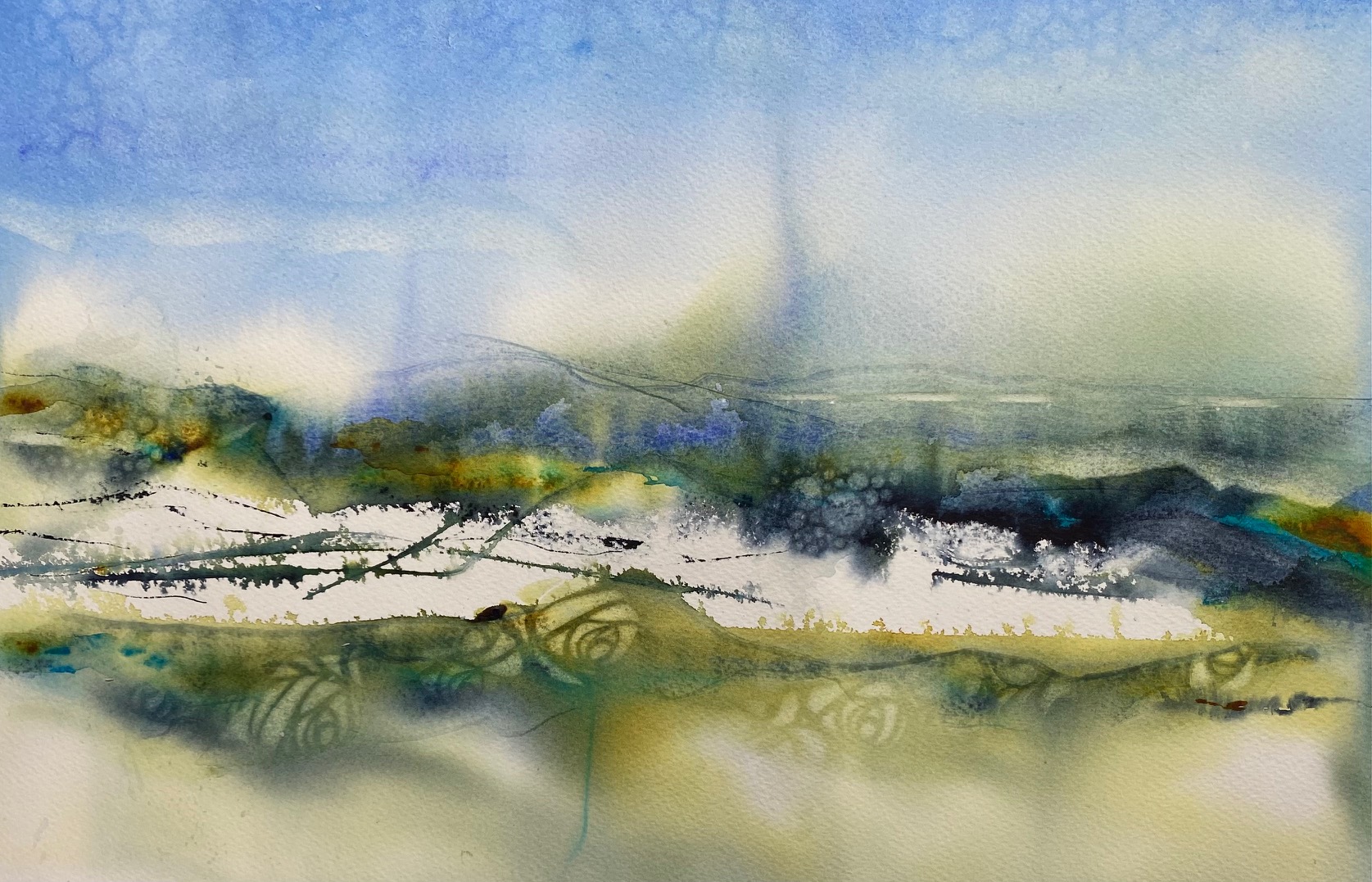 abstract watercolor landscape seascape vando