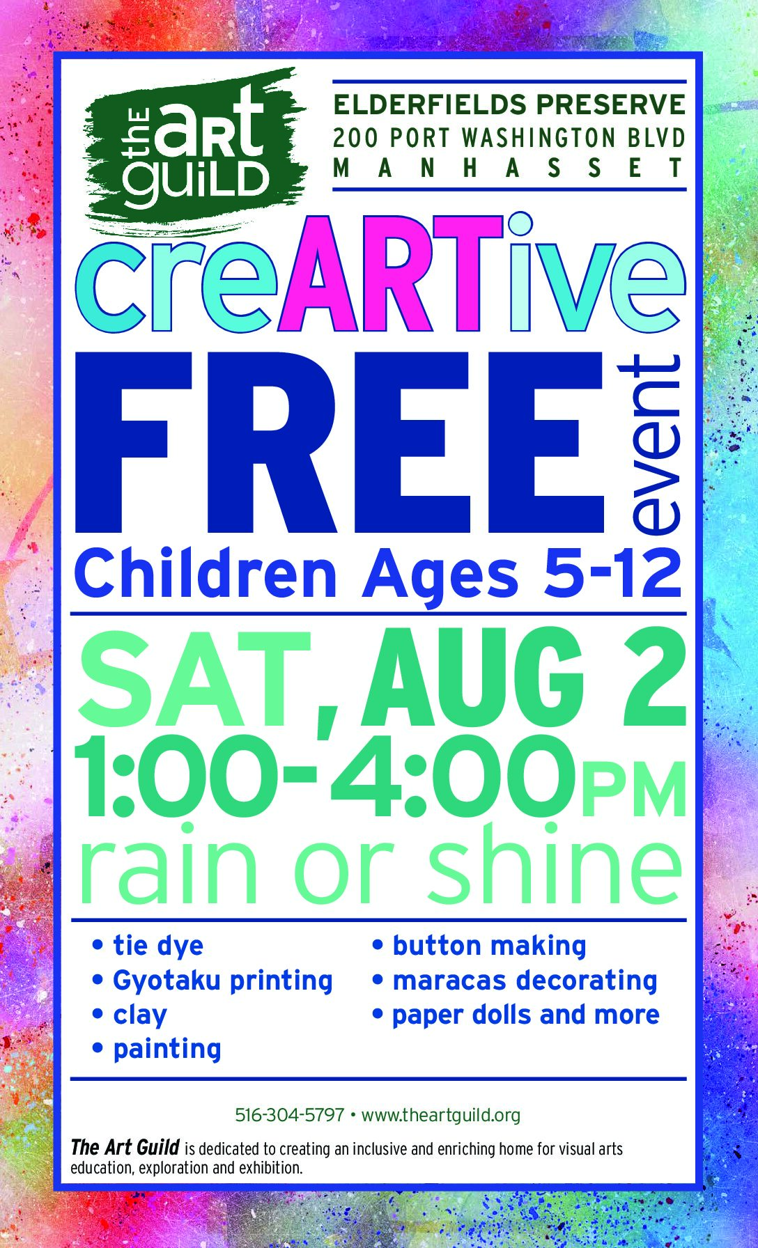 CreARTive'25. poster creARTive free art event