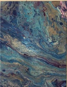 TAG at home, paint, paint pour, art lesson